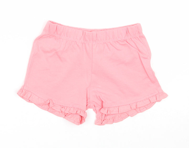 Care Bears Girls Pink Cotton Cropped Trousers Size 9 Months Pullover - Shorts