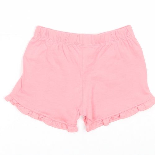 Care Bears Girls Pink Cotton Cropped Trousers Size 9 Months Pullover - Shorts