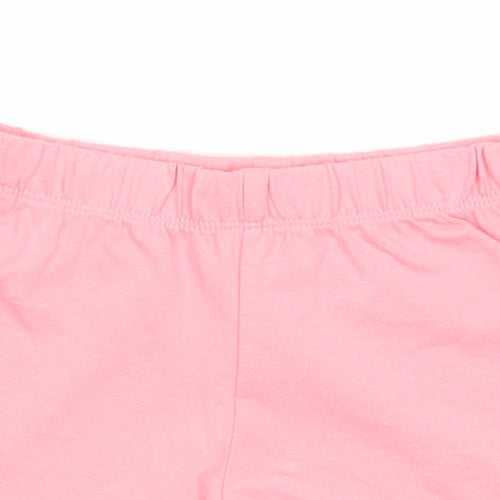 Care Bears Girls Pink Cotton Cropped Trousers Size 9 Months Pullover - Shorts