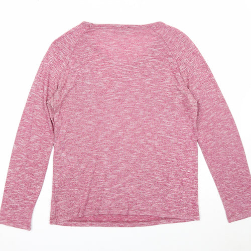Atmosphere Womens Pink Boat Neck Polyester Pullover Jumper Size 12