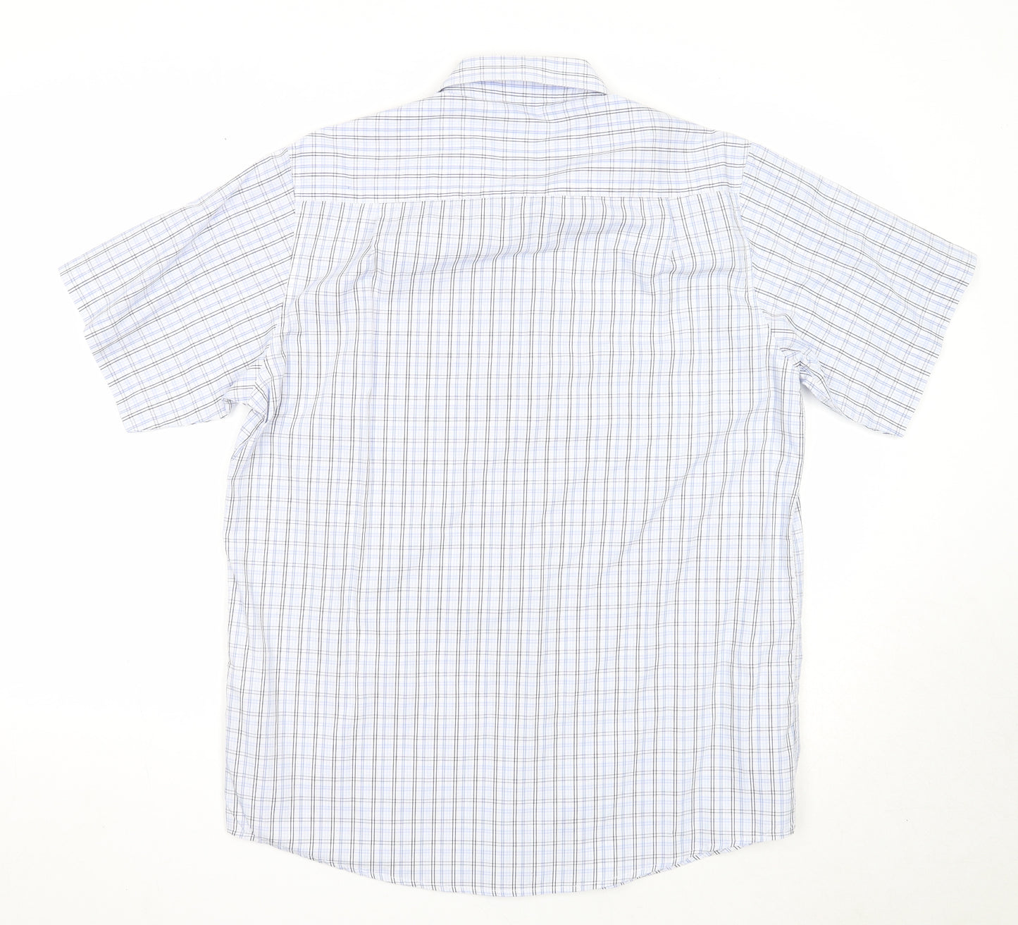 Cotton Traders Mens Multicoloured Check Cotton Button-Up Size M Collared Button