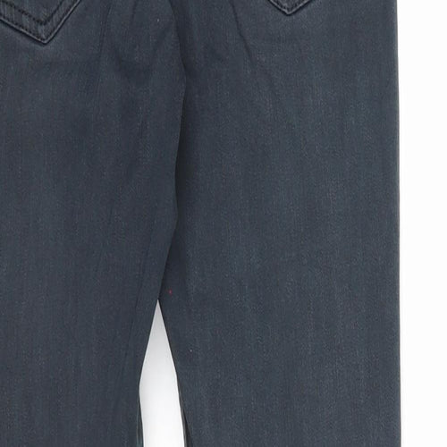 Topshop Womens Blue Cotton Skinny Jeans Size 28 in L32 in Regular Zip