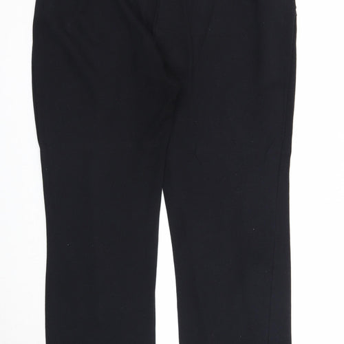 Papaya Womens Black Cotton Jogger Trousers Size L Regular Drawstring