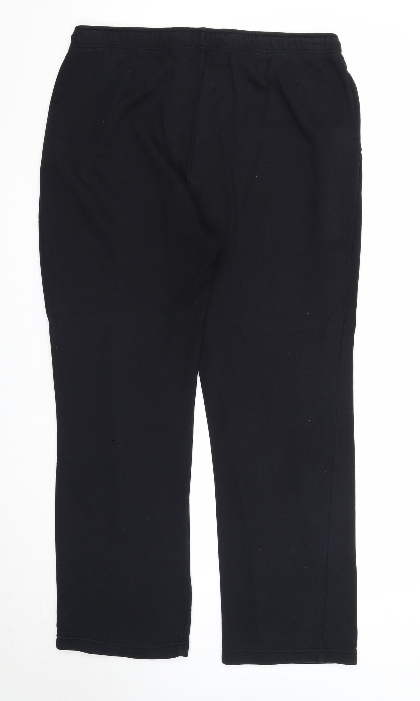 Papaya Womens Black Cotton Jogger Trousers Size L Regular Drawstring