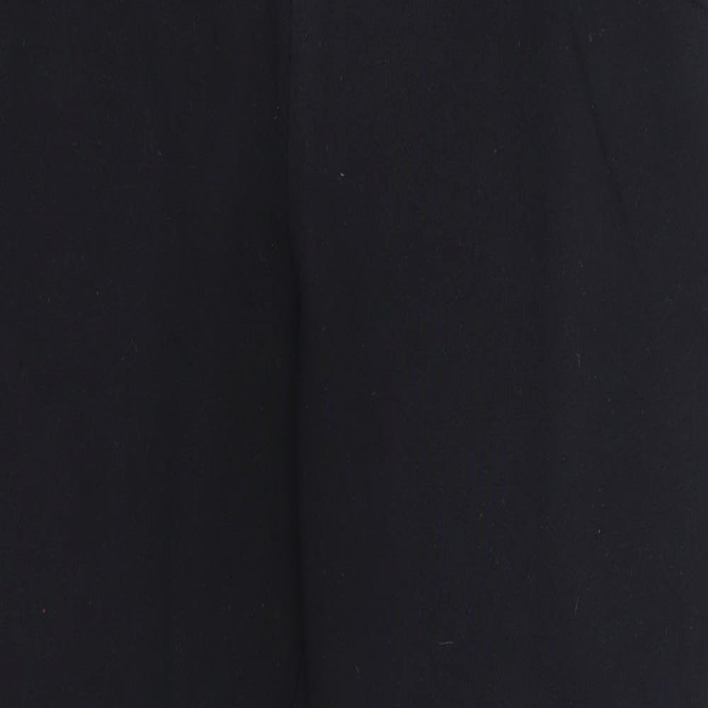 Papaya Womens Black Cotton Jogger Trousers Size L Regular Drawstring