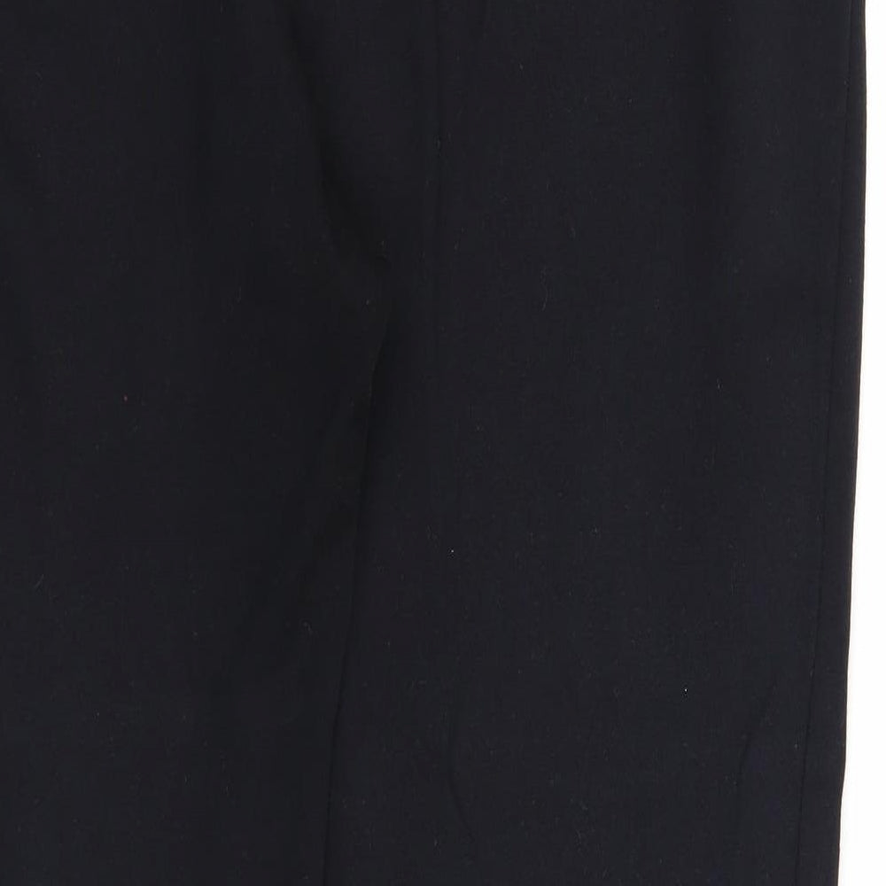 Papaya Womens Black Cotton Jogger Trousers Size L Regular Drawstring