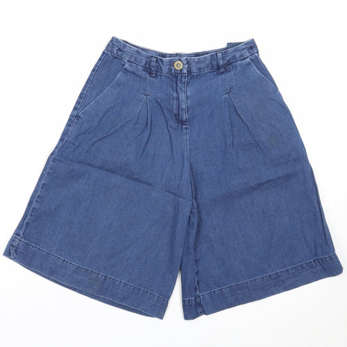NEXT Girls Blue Cotton Bermuda Shorts Size 6 Years Regular