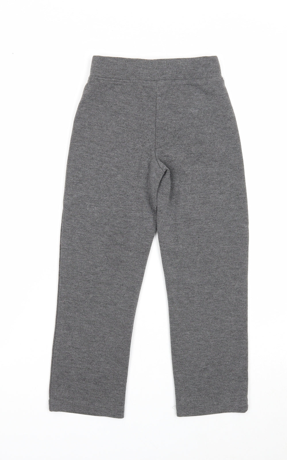 Preworn Girls Grey Polyester Jogger Trousers Size 6-7 Years Regular Pullover