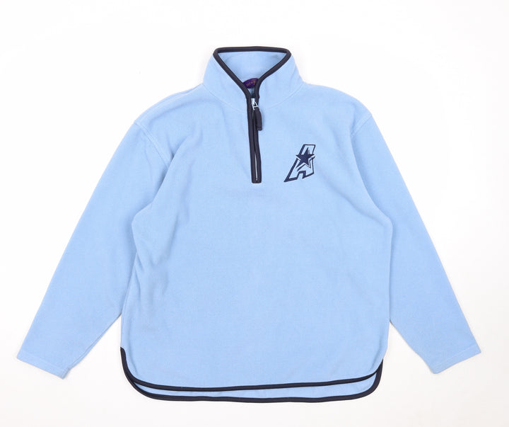 Henbury Mens Blue Polyester Pullover Sweatshirt Size S - Allstars