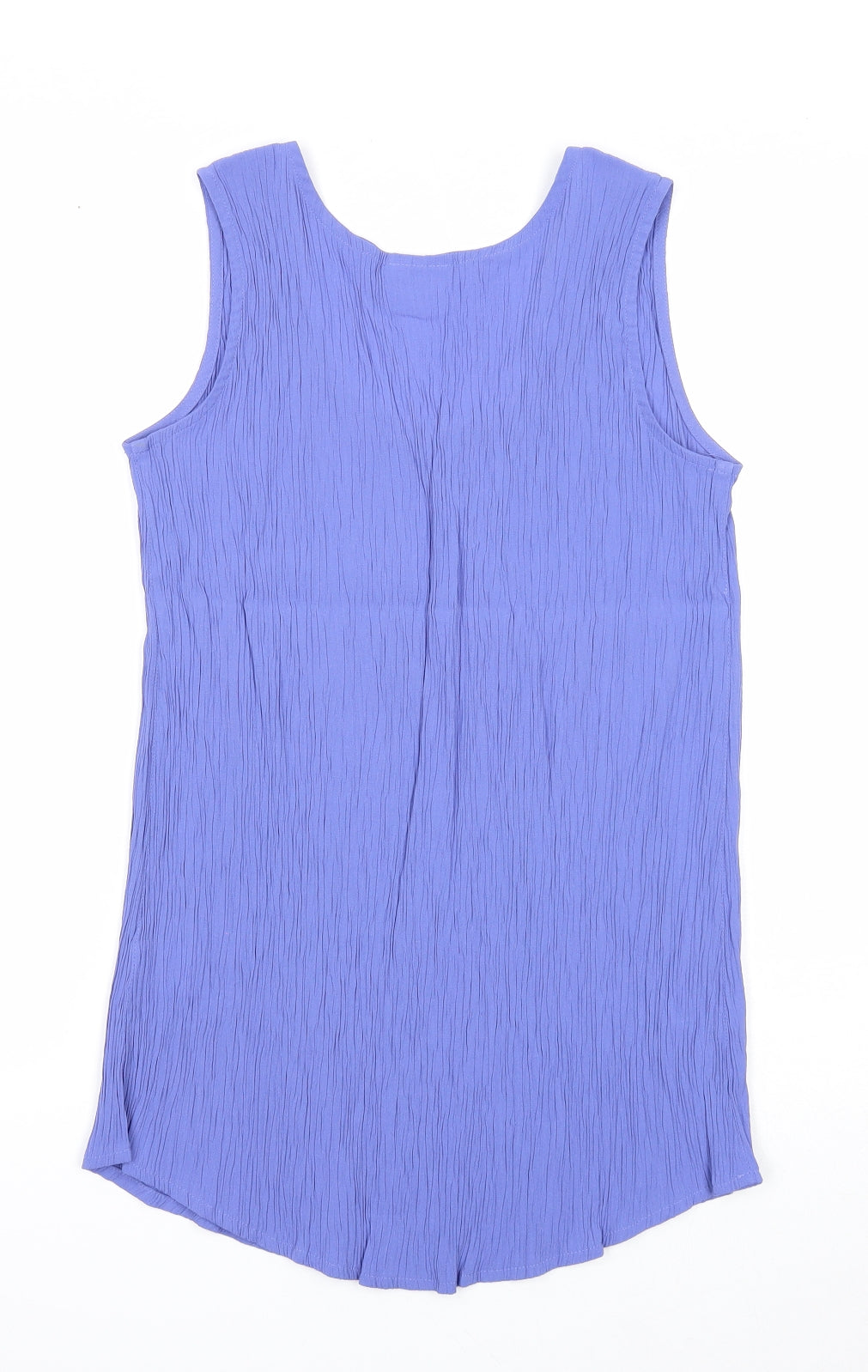 Essentials Womens Purple Viscose Basic Tank Size 12 Round Neck