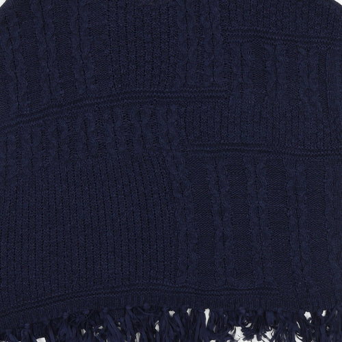George Womens Blue Round Neck Acrylic Pullover Jumper Size M
