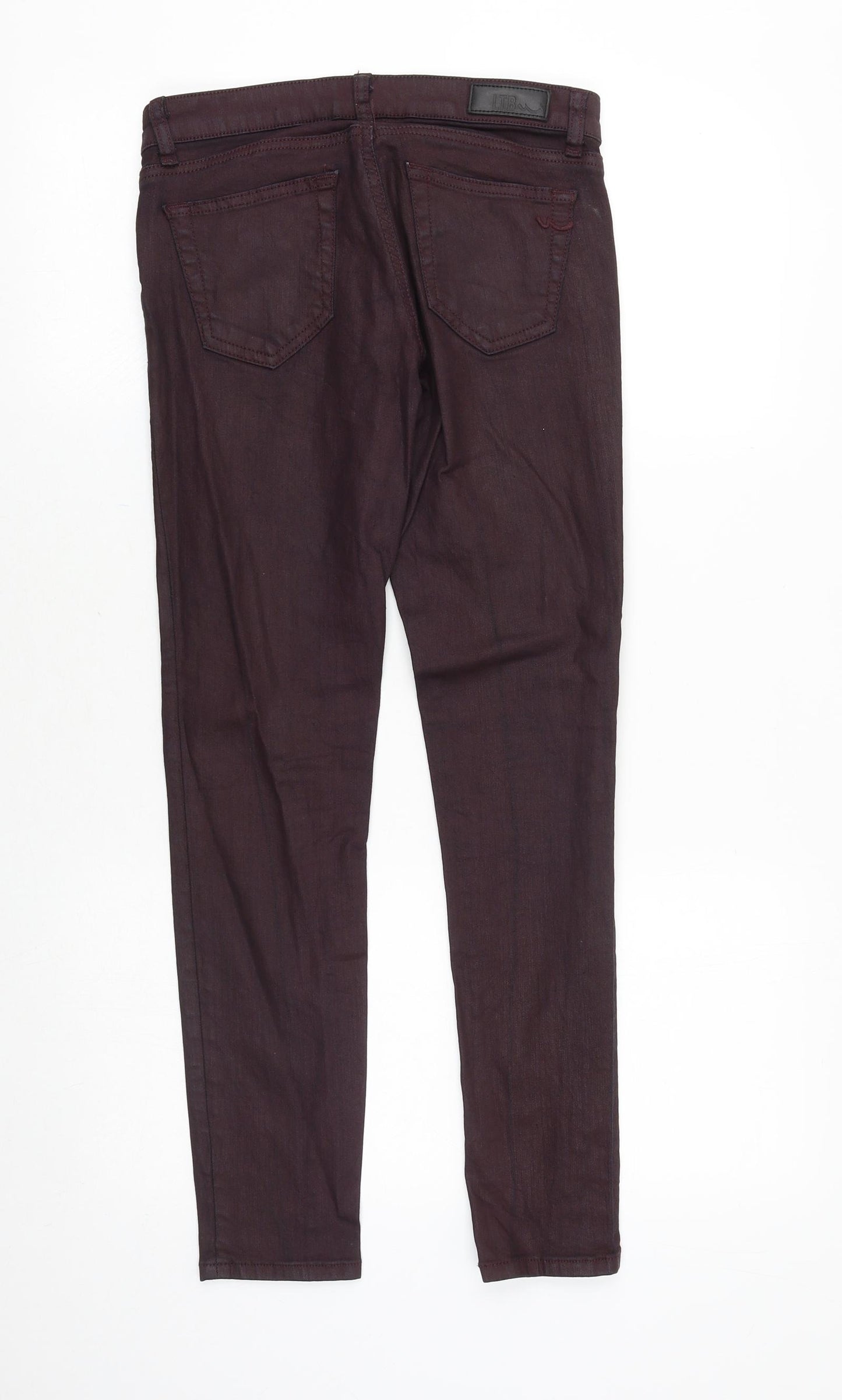 LTB Womens Red Cotton Skinny Jeans Size 27 in Slim Zip