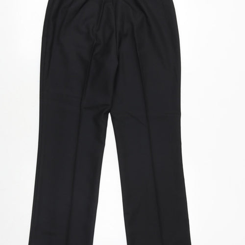 Clubclass Womens Black Polyester Dress Pants Trousers Size 10 Regular Zip