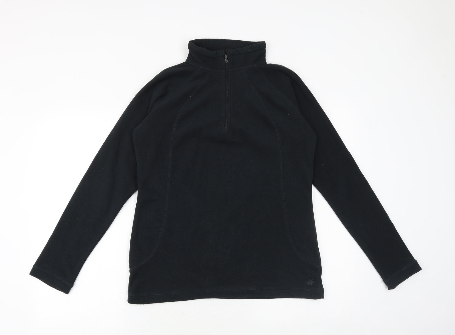 Peter Storm Womens Black Polyester Pullover Sweatshirt Size 12 Zip