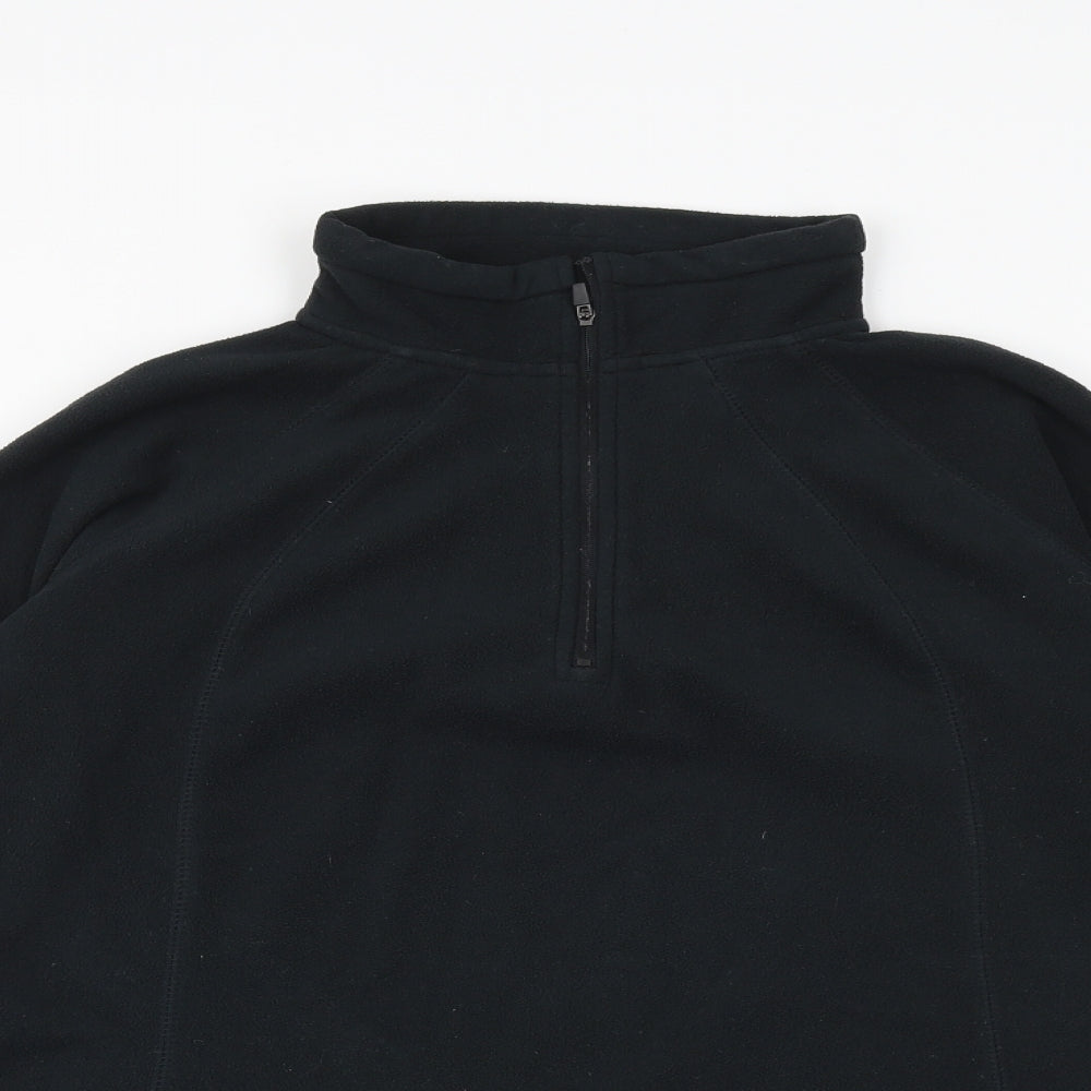 Peter Storm Womens Black Polyester Pullover Sweatshirt Size 12 Zip