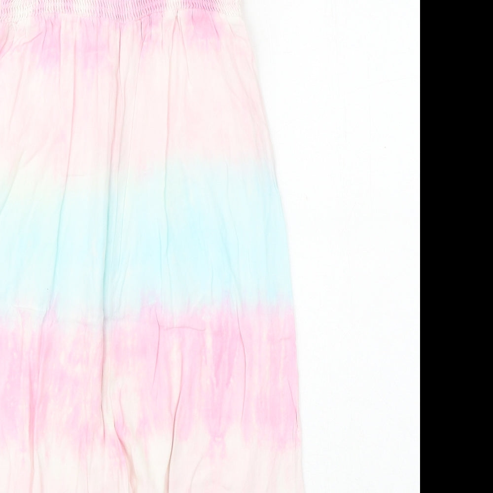 Matalan Girls Multicoloured Geometric Viscose Jumpsuit One-Piece Size 8 Years Pullover