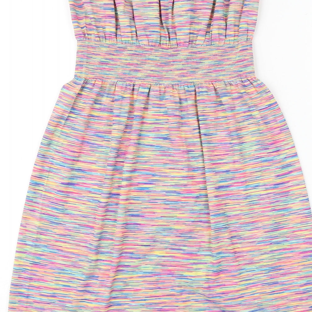 Primark Womens Multicoloured Geometric Polyester A-Line Size S Off the Shoulder Pullover