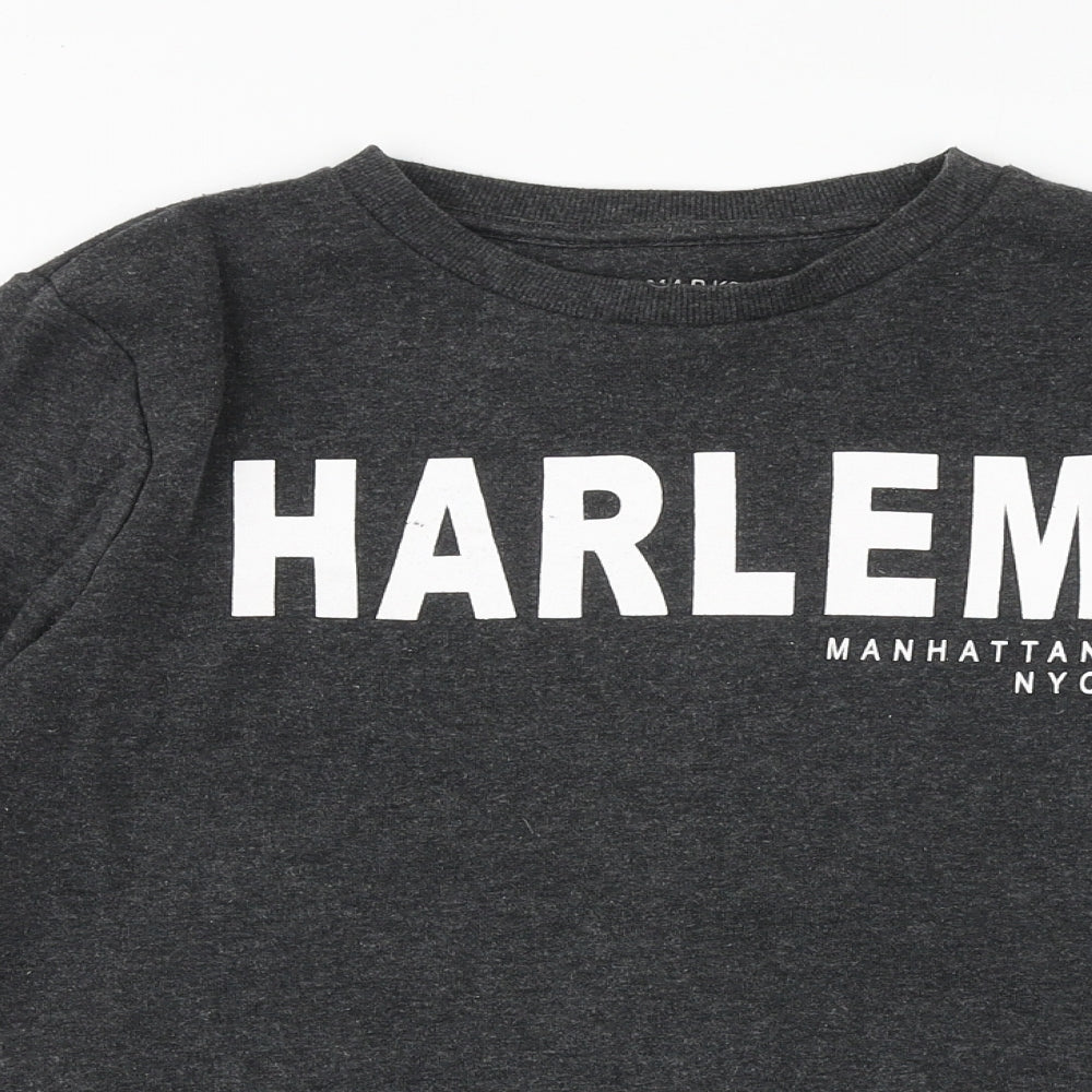 Primark Boys Grey Cotton Pullover Sweatshirt Size 11-12 Years Pullover - Harlem