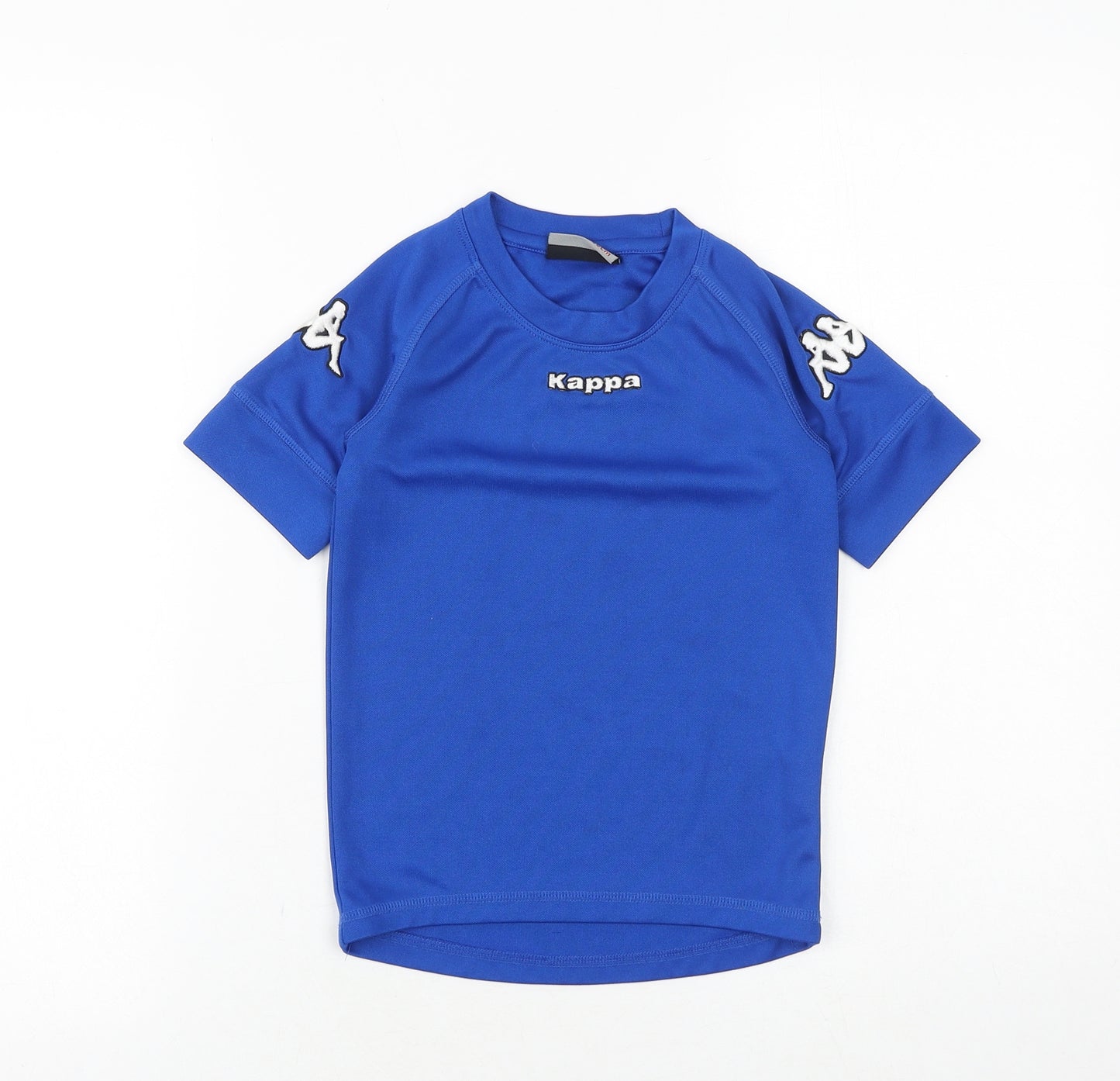 Kappa Boys Blue Polyester Basic T-Shirt Size 6 Years Round Neck Pullover - Kappa