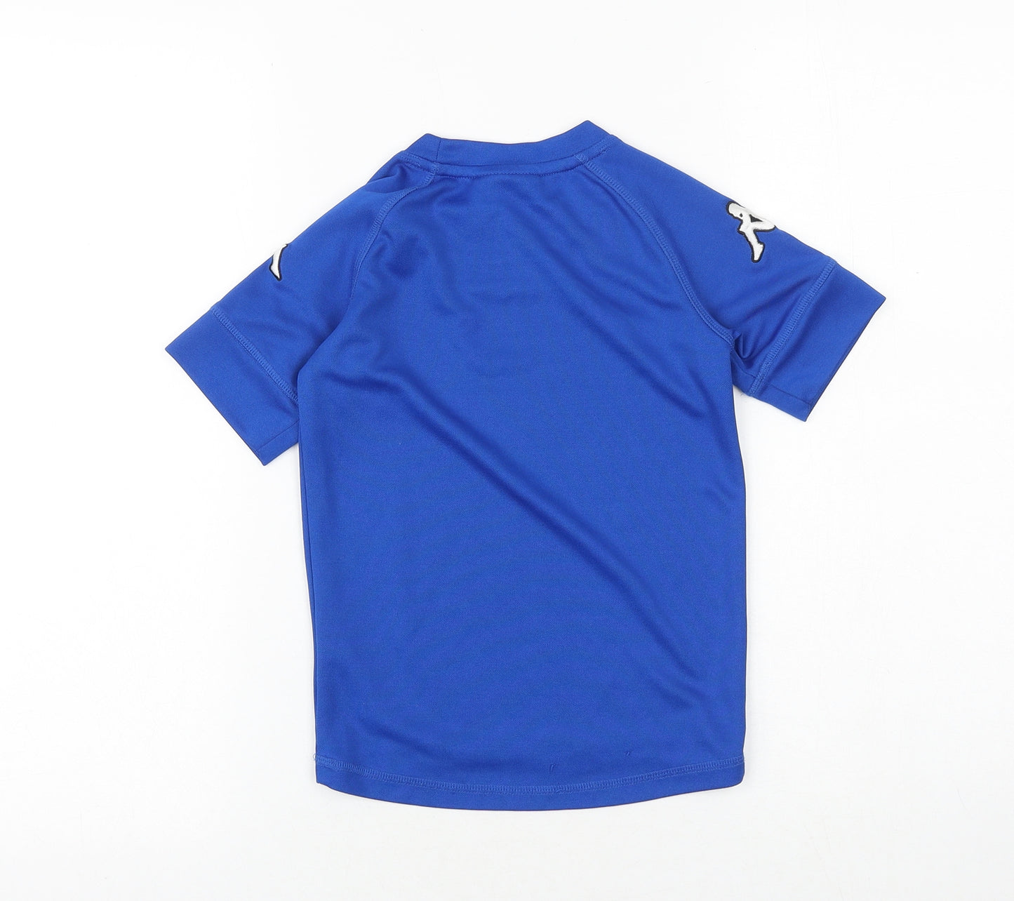Kappa Boys Blue Polyester Basic T-Shirt Size 6 Years Round Neck Pullover - Kappa