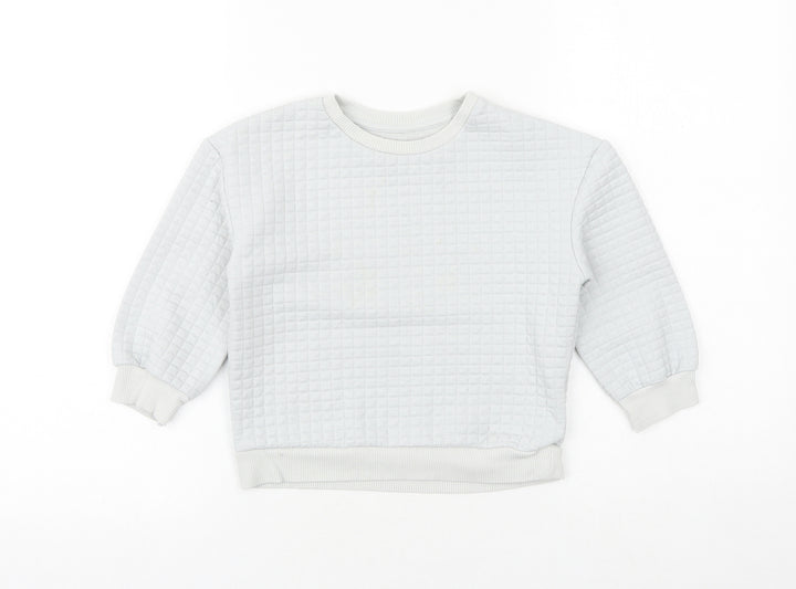 Matalan Boys Grey Cotton Pullover Sweatshirt Size 3-4 Years Pullover