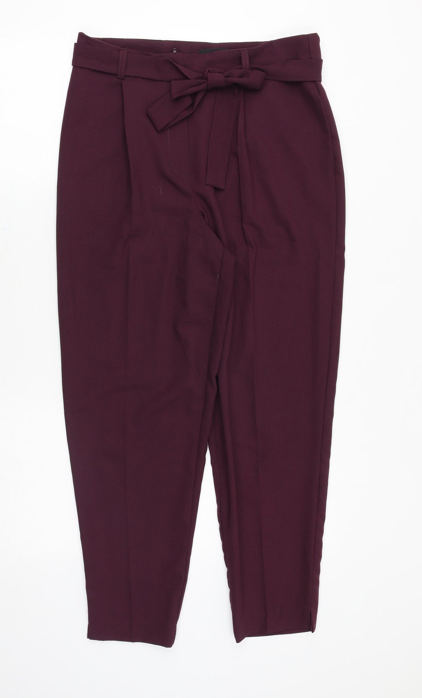 New Look Womens Purple Polyester Trousers Size 12 Regular Zip