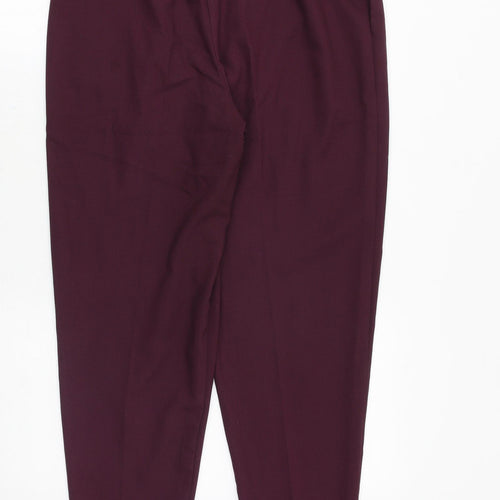 New Look Womens Purple Polyester Trousers Size 12 Regular Zip