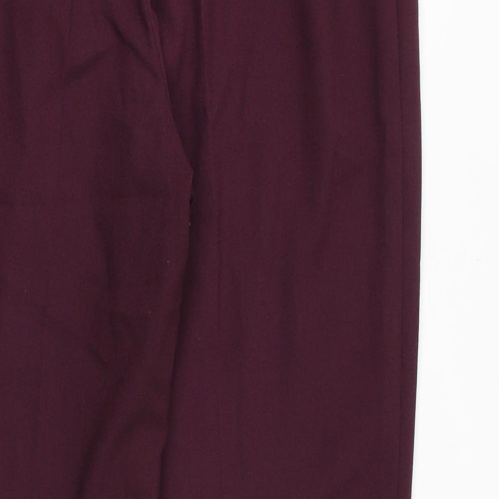 New Look Womens Purple Polyester Trousers Size 12 Regular Zip