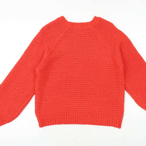 Falmer heritage Womens Red Round Neck Acrylic Pullover Jumper Size M