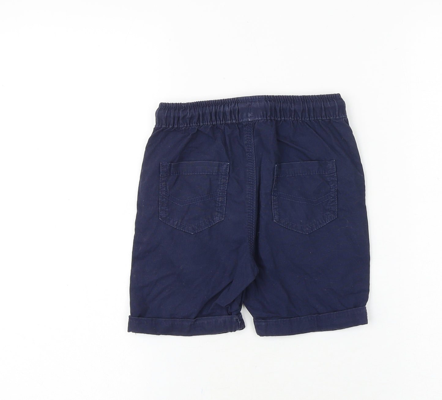 George Boys Blue 100% Cotton Chino Shorts Size 3-4 Years Regular Drawstring