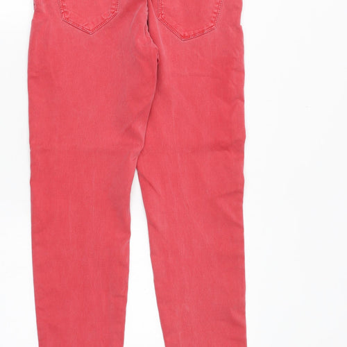 YESYES Womens Pink Cotton Skinny Jeans Size 10 Regular Zip