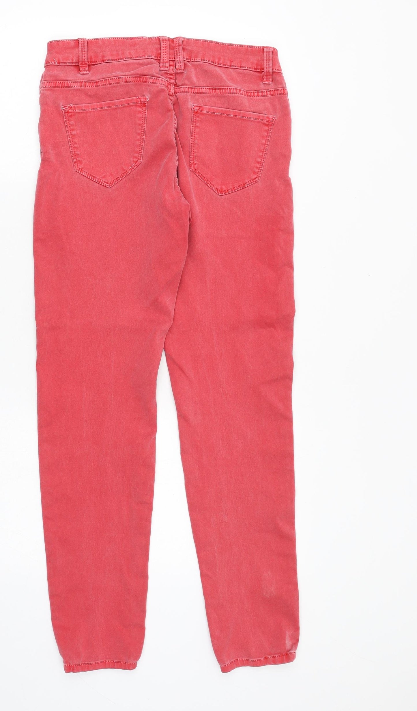 YESYES Womens Pink Cotton Skinny Jeans Size 10 Regular Zip