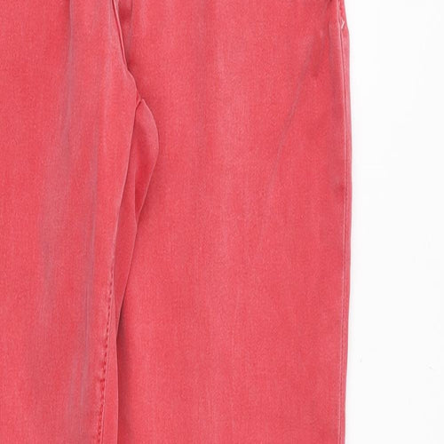YESYES Womens Pink Cotton Skinny Jeans Size 10 Regular Zip