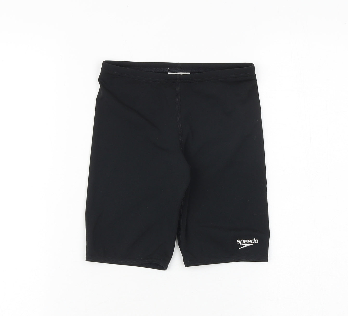 Speedo Girls Black Polyester Compression Shorts Size 8 Years Regular Tie