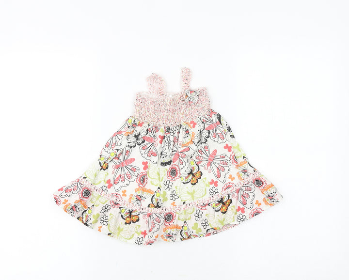 M&Co Baby Multicoloured Geometric 100% Cotton A-Line Size 3-6 Months Round Neck Pullover - Butterfly