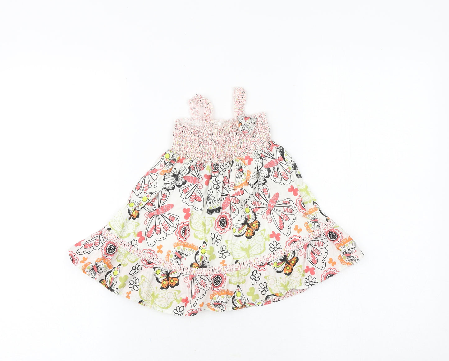 M&Co Baby Multicoloured Geometric 100% Cotton A-Line Size 3-6 Months Round Neck Pullover - Butterfly