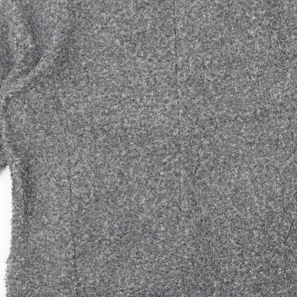 F&F Womens Grey Pea Coat Coat Size 12 Button