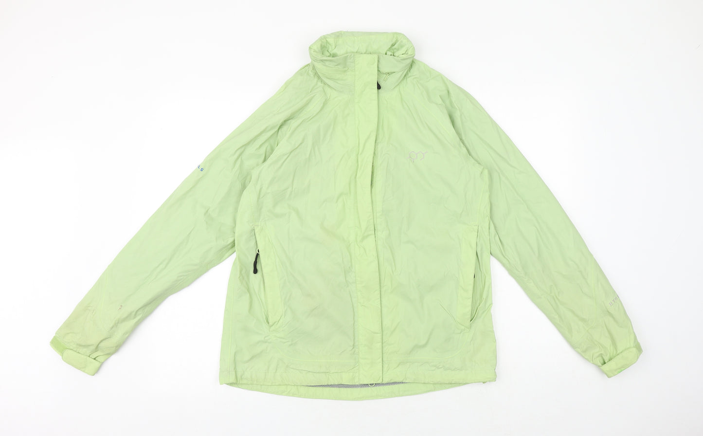Technicals Womens Green Windbreaker Jacket Size 10 Zip