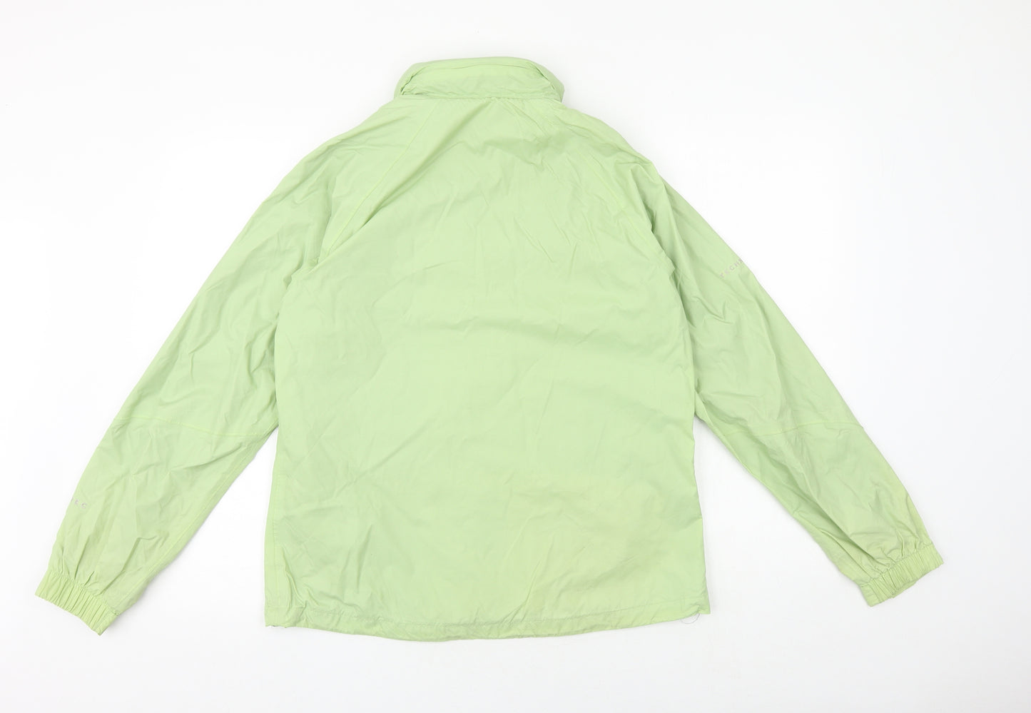 Technicals Womens Green Windbreaker Jacket Size 10 Zip