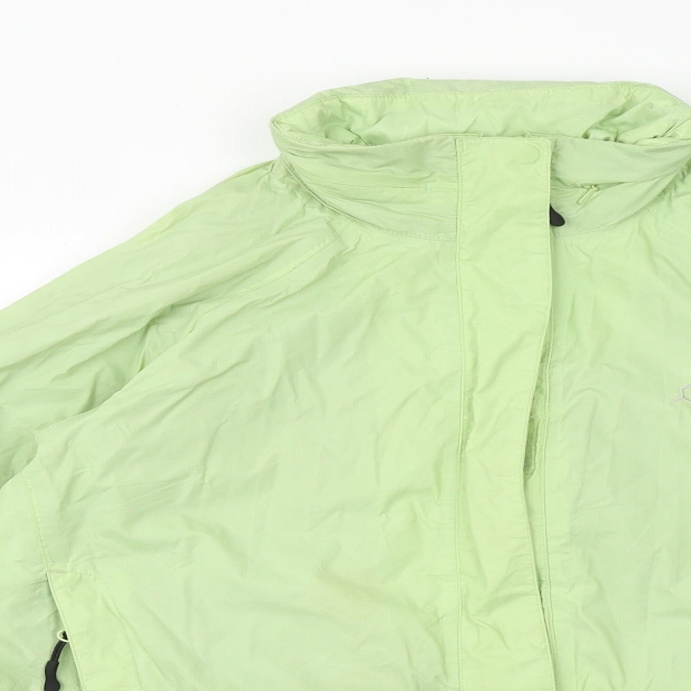 Technicals Womens Green Windbreaker Jacket Size 10 Zip