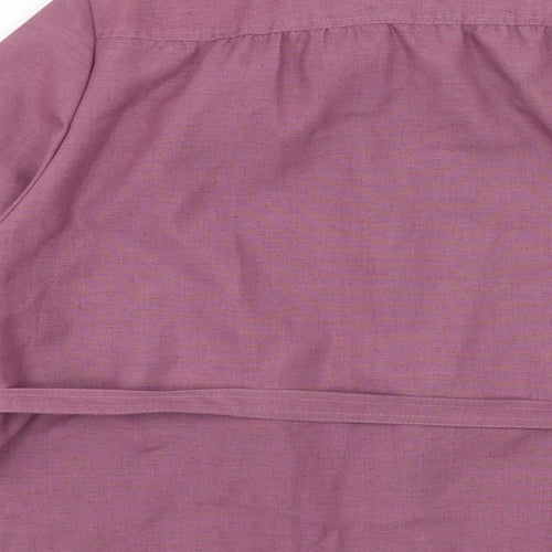 Dereta Womens Purple Polyester Basic Button-Up Size 16 Collared