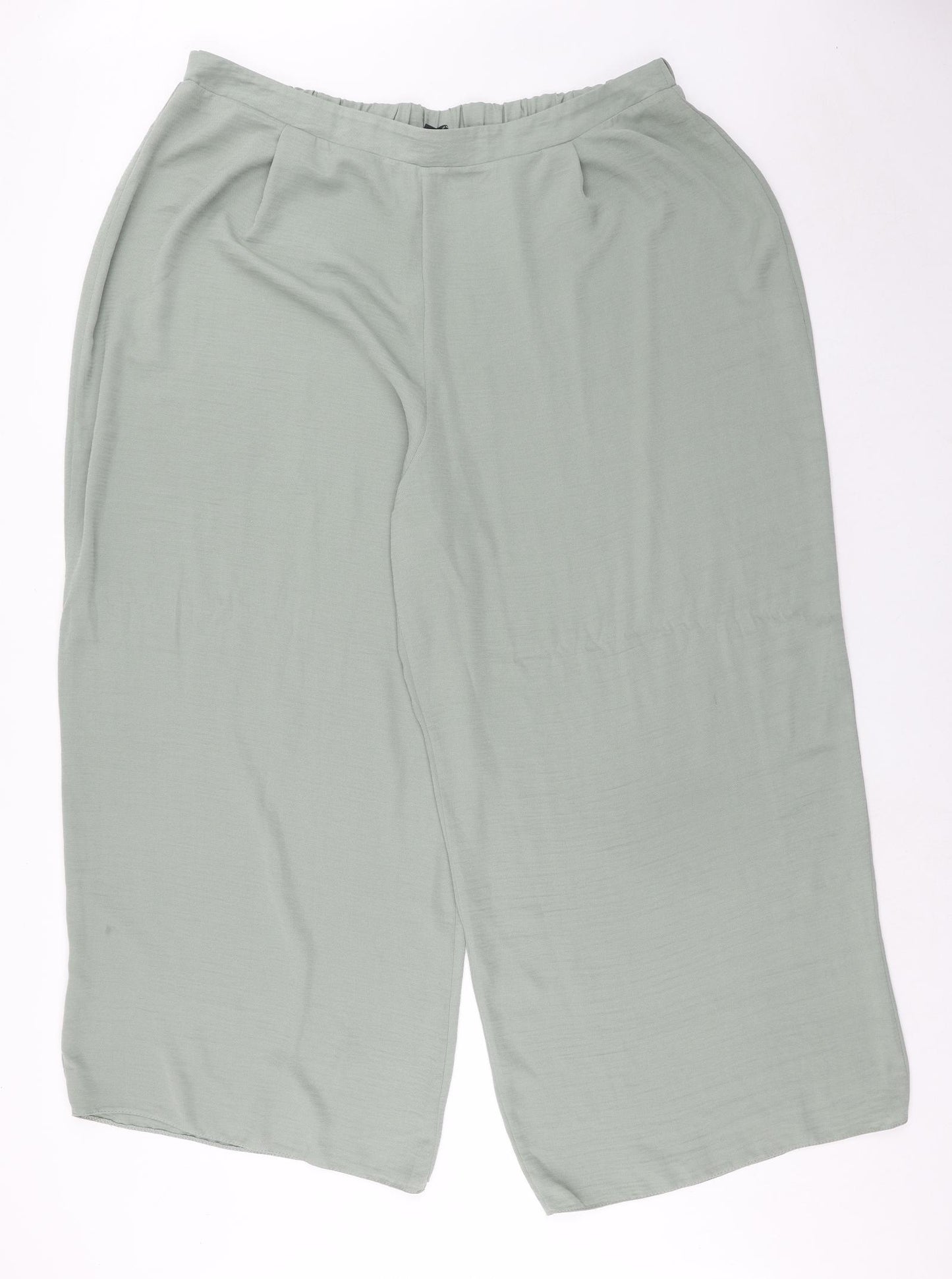 New Look Womens Green Polyester Trousers Size 24 Regular