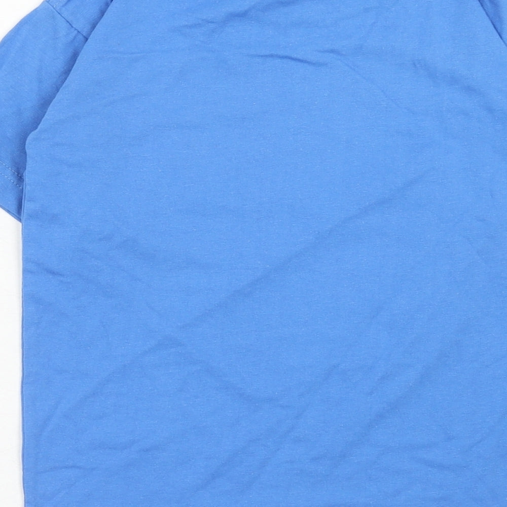 Crocodile Boys Blue Cotton Basic T-Shirt Size 6 Years Round Neck Pullover - Egyptian Mythology