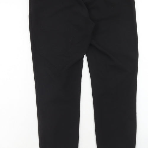 New Look Womens Black Polyester Chino Trousers Size 8 Regular Hook & Eye