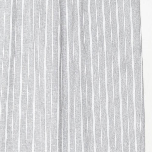 Zaful Womens Grey Striped Polyester Trousers Size 10 Regular
