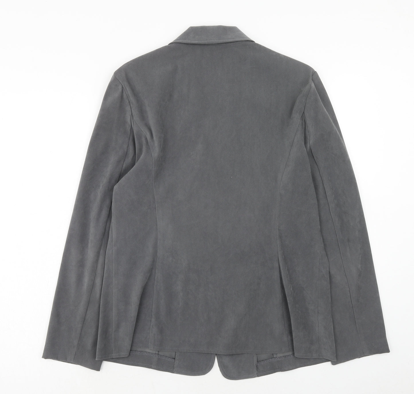 Dressbarn Womens Grey Jacket Blazer Size M Button