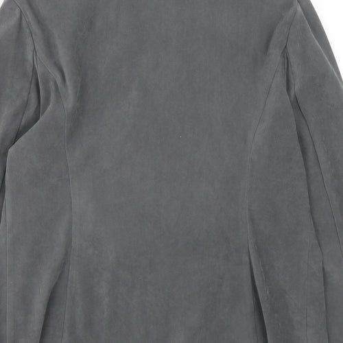 Dressbarn Womens Grey Jacket Blazer Size M Button
