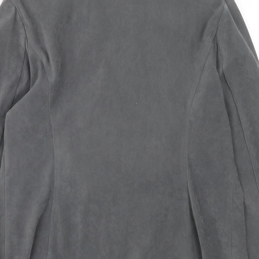 Dressbarn Womens Grey Jacket Blazer Size M Button