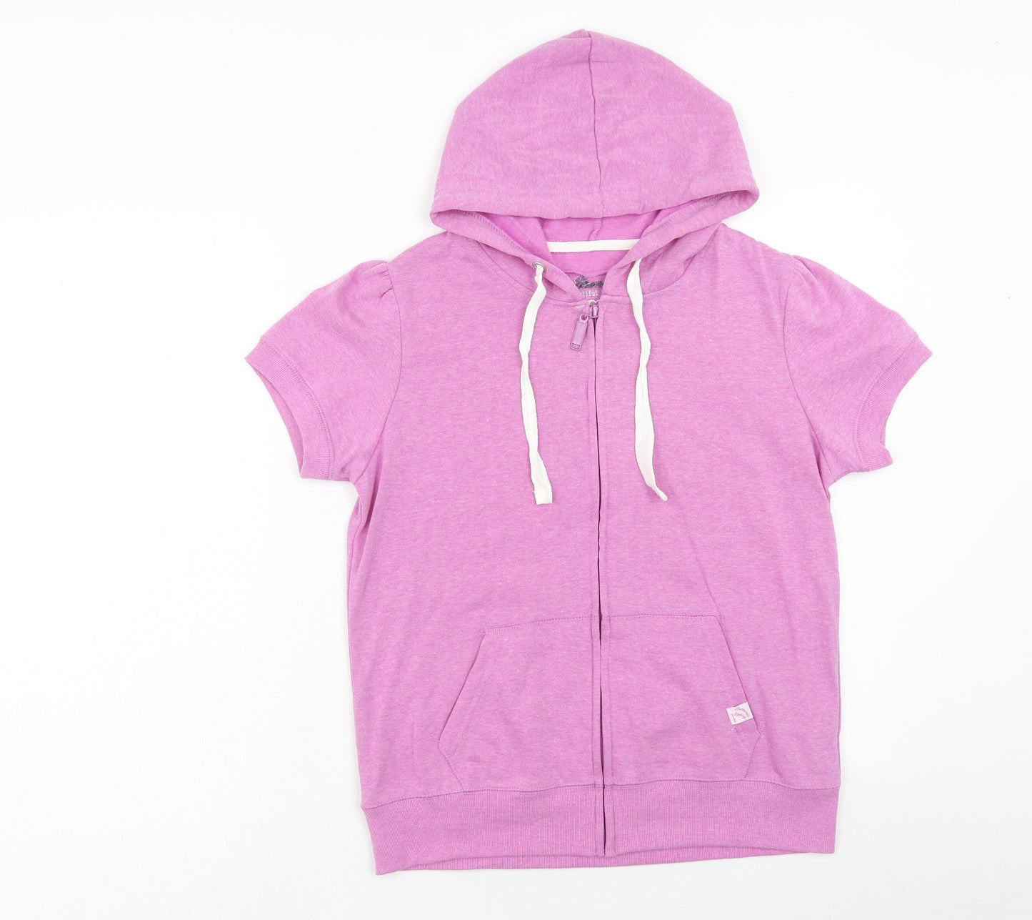 Peacocks Womens Purple Cotton Full Zip Hoodie Size 14 Zip