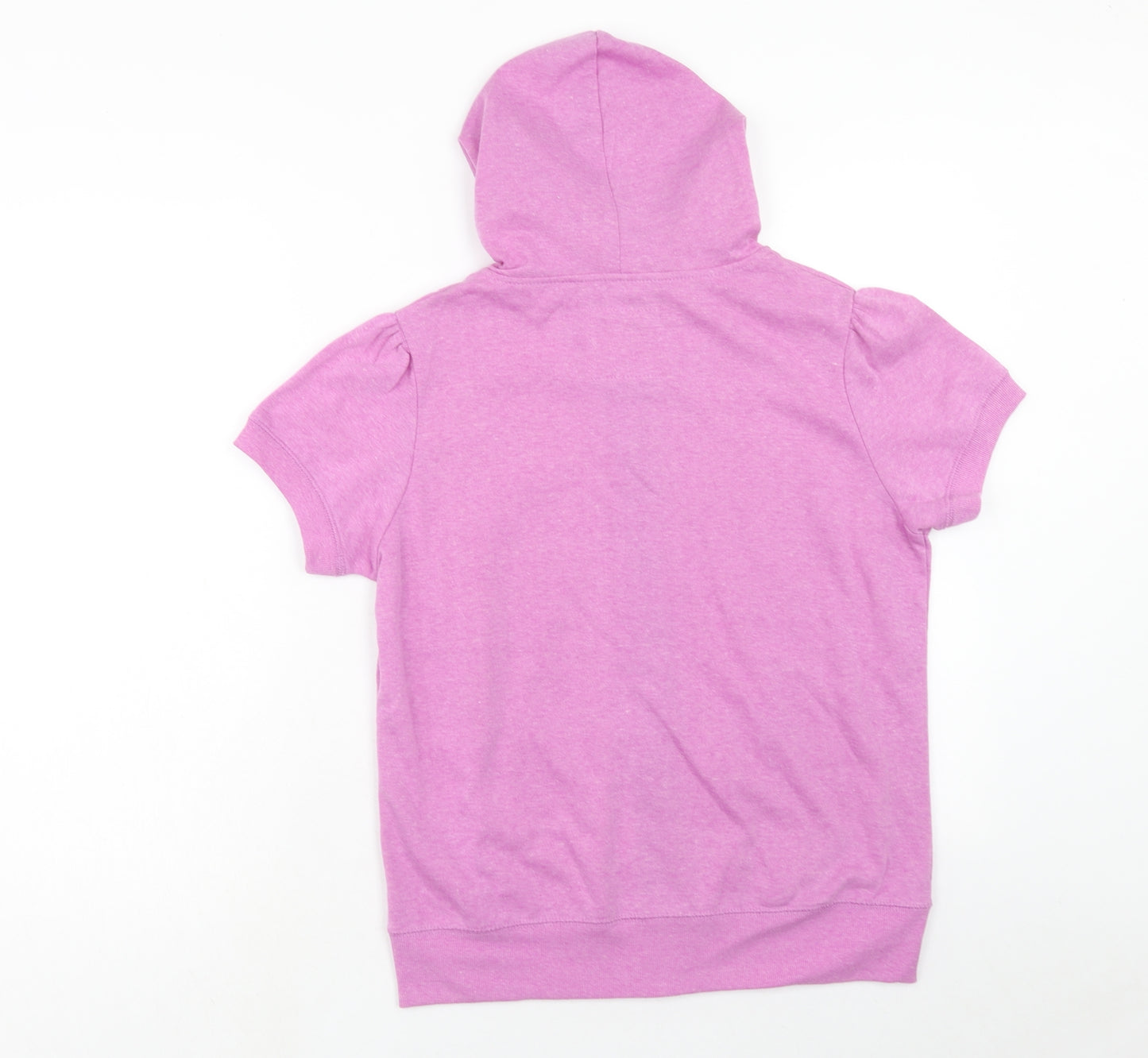 Peacocks Womens Purple Cotton Full Zip Hoodie Size 14 Zip